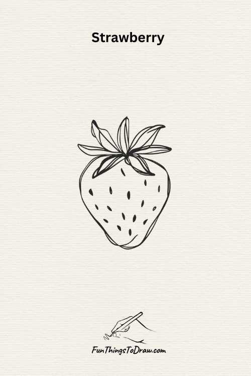 strawberry drawing