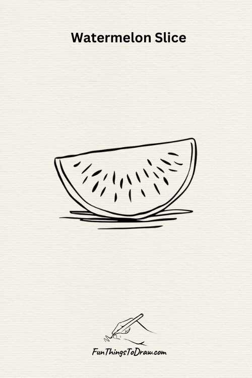 Fun Things To Draw When Bored (water melon slice drawing)