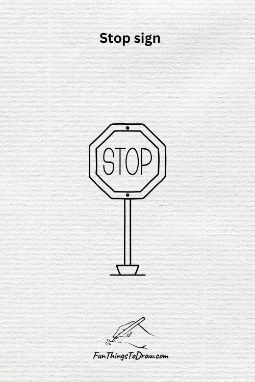 Stop sign drawing