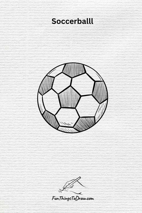 Soccer ball drawing (fun things to draw when bored)
