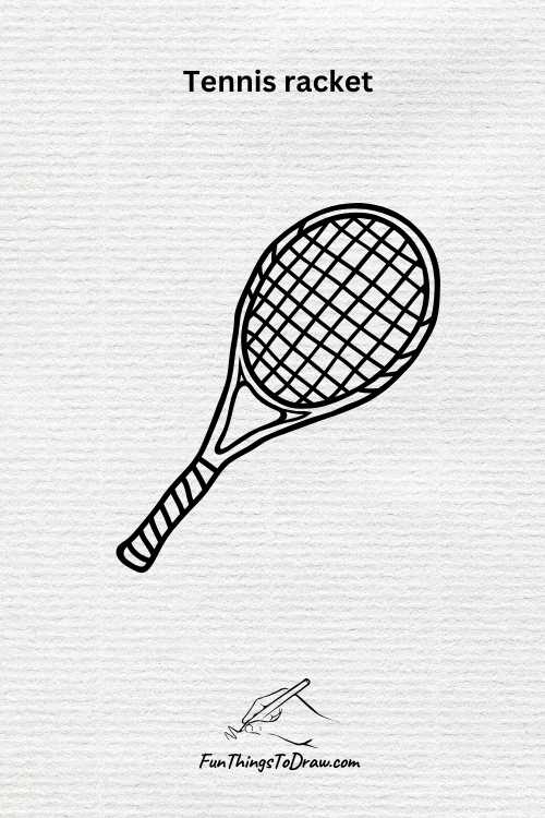 Tennis racket drawing (fun things to draw when bored)