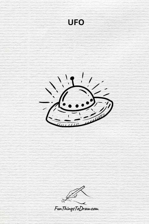 UFO drawing (fun things to draw when bored)