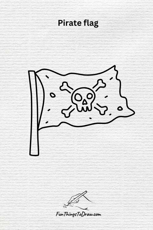 Pirate flag drawing
