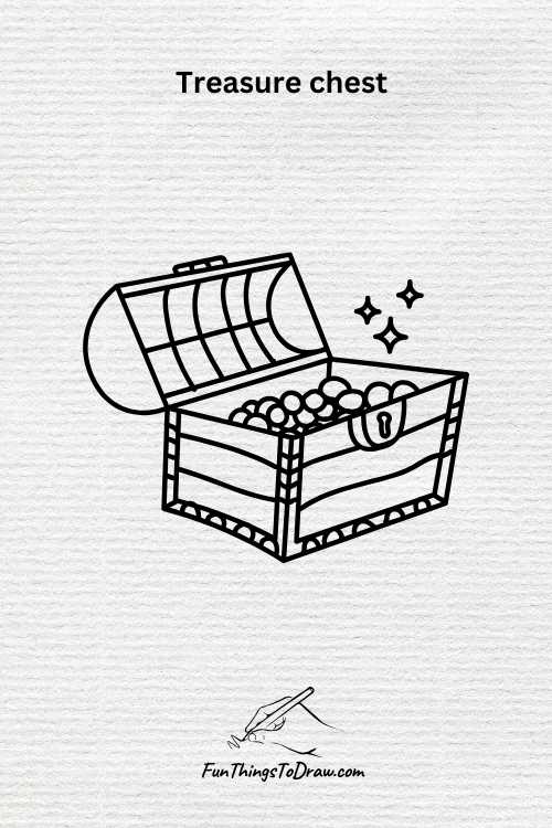 Treasure chest drawing