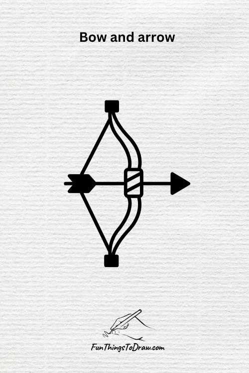 Bow and arrow drawing (fun things to draw when bored)