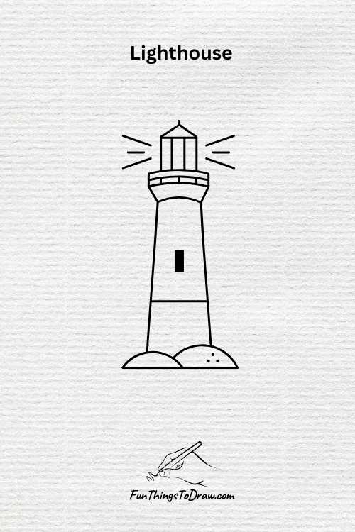 Light house drawing (fun things to draw when bored)