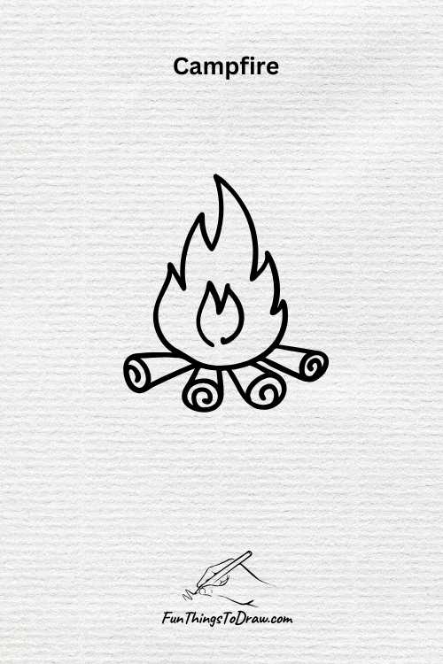 Campfire drawing