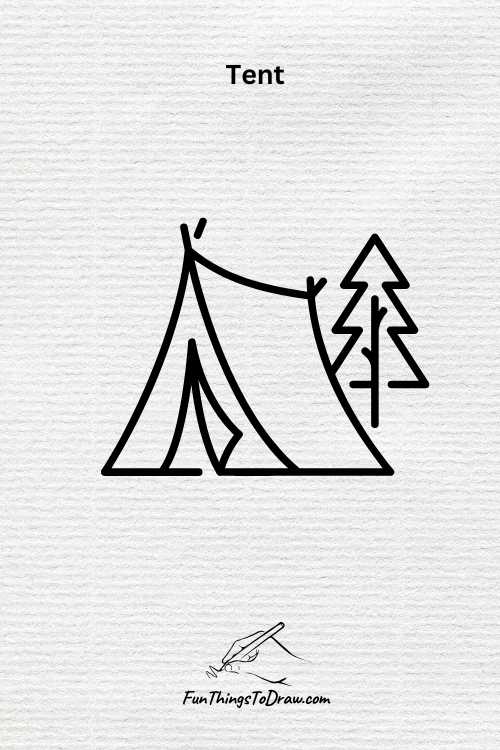 Tent drawing (fun things to draw when bored)