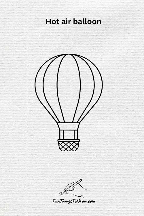 Hot air balloon drawing