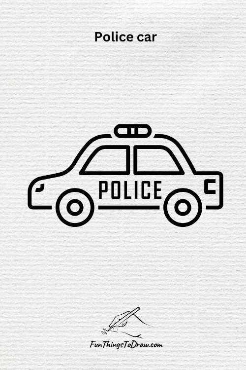 Police car drawing