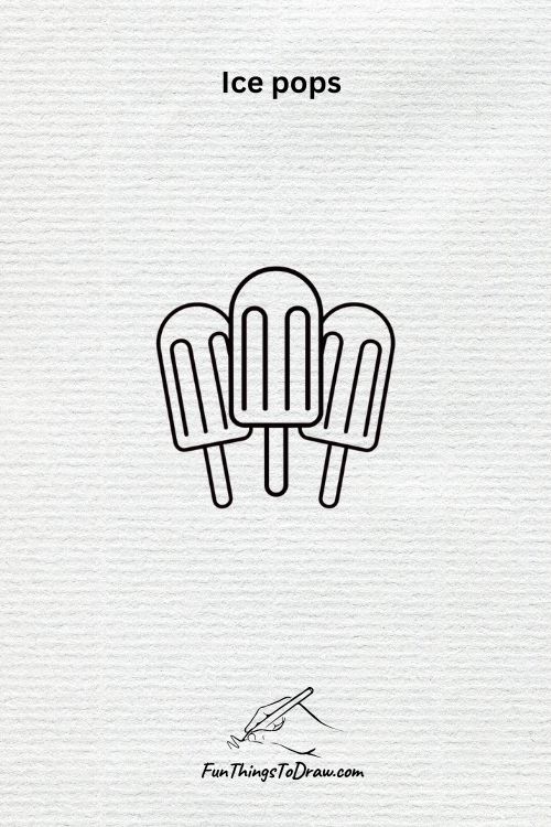 easy summer drawing ideas -(ice pops drawing)