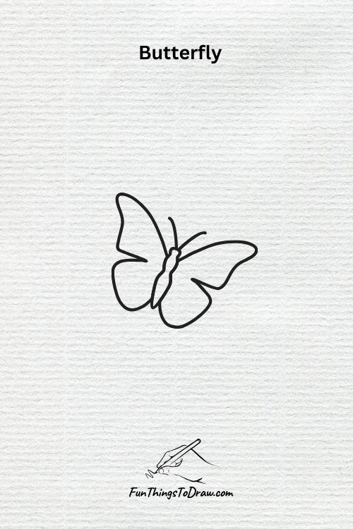 easy drawing of a butterfly