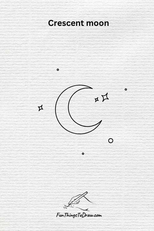 crescent moon drawing
