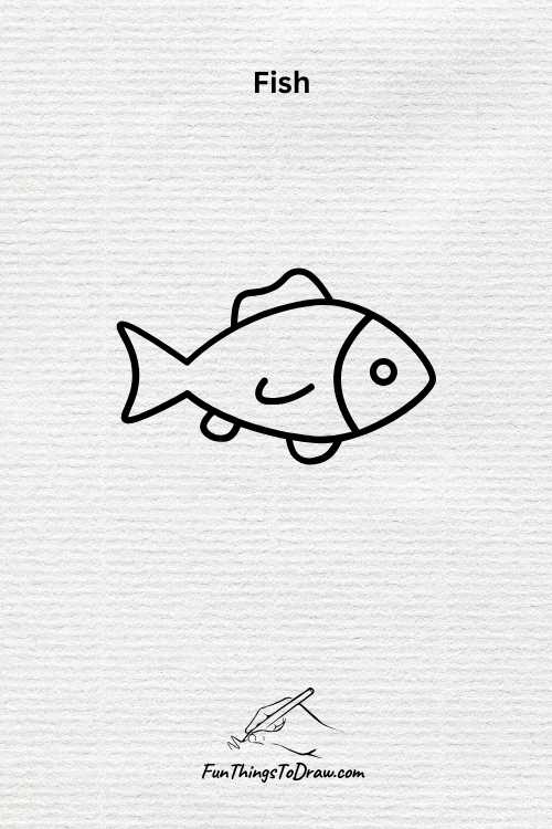 Fun things to draw when bored (fish drawing)