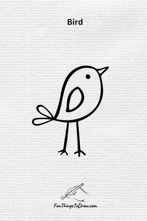 Fun things to draw when bored (bird drawing)