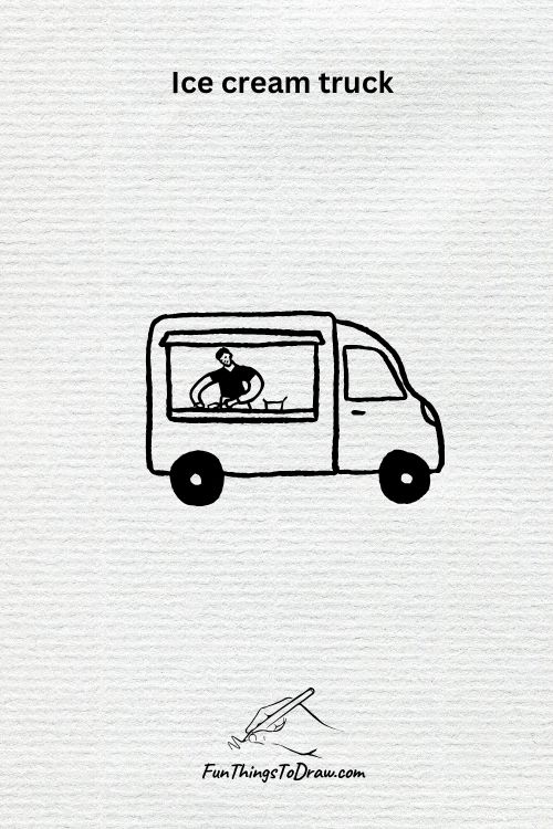 ice cream truck drawing idea