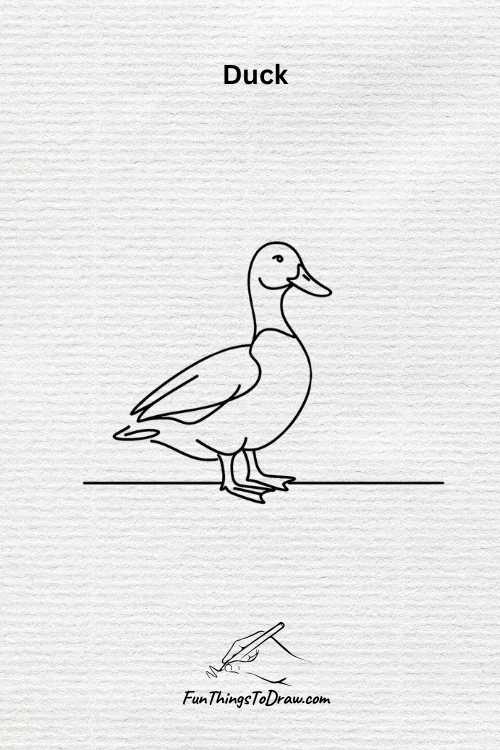 duck drawing (fun things to draw when bored)