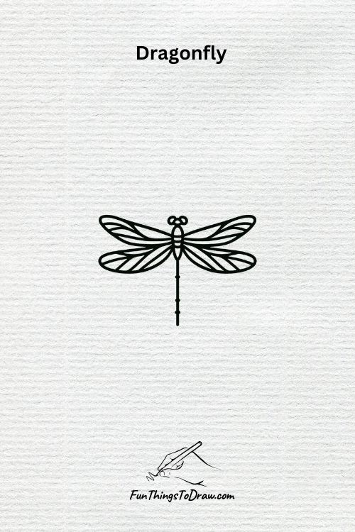 easy dragonfly drawing idea