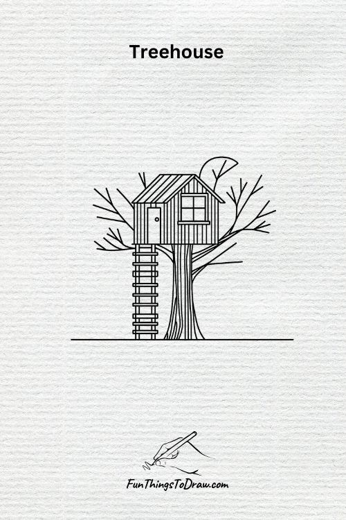 tree house drawing idea