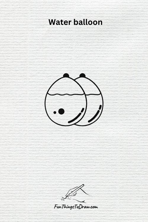 easy water balloons drawing