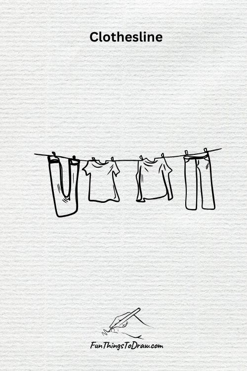 clothesline drawing
