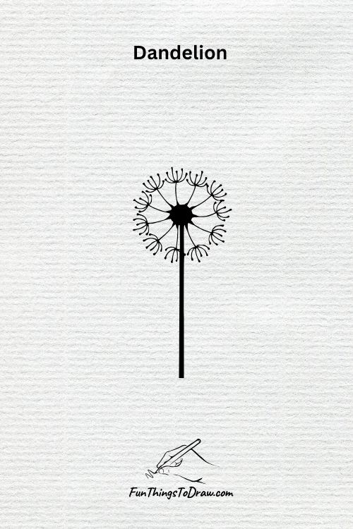 summer drawing ideas (cute dandelion drawing)