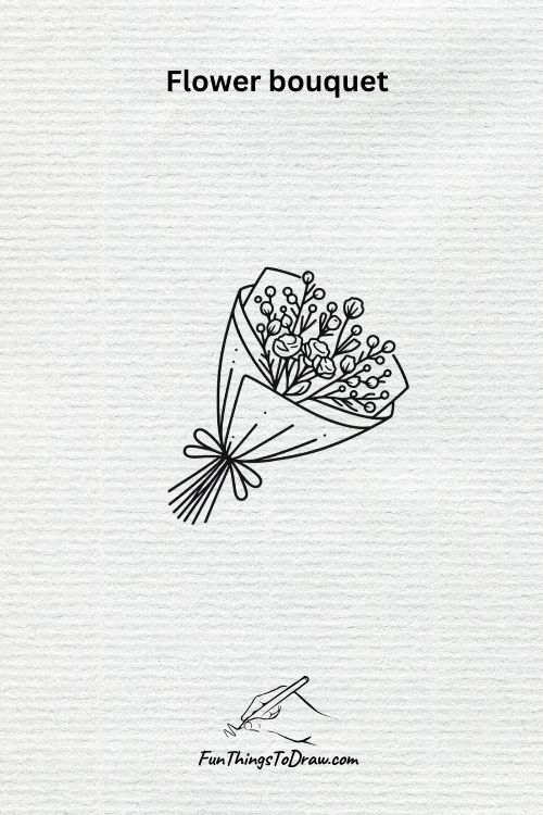 flower bouquet drawing