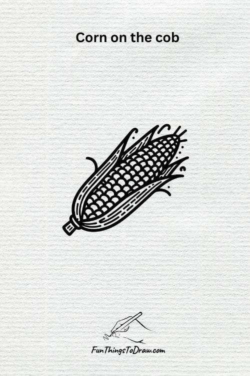 corn on the cob drawing