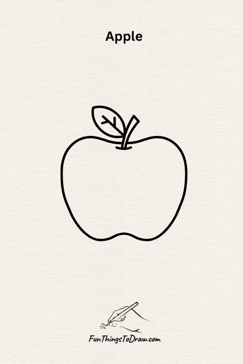 Fun Things To Draw When Bored -(apple drawing)