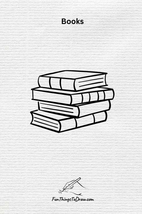 Books drawing