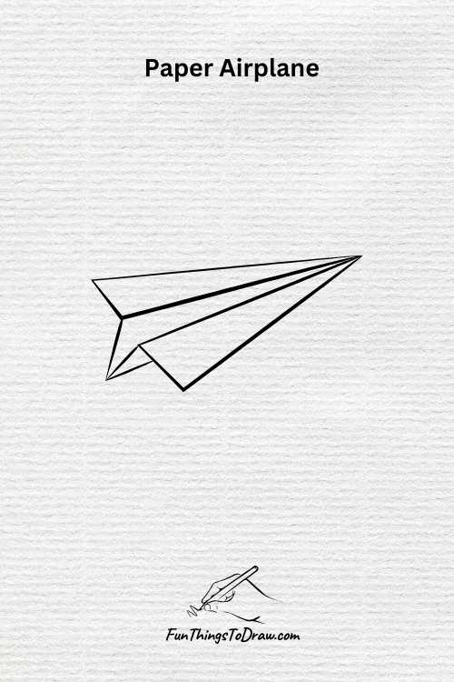 Paper airplane drawing