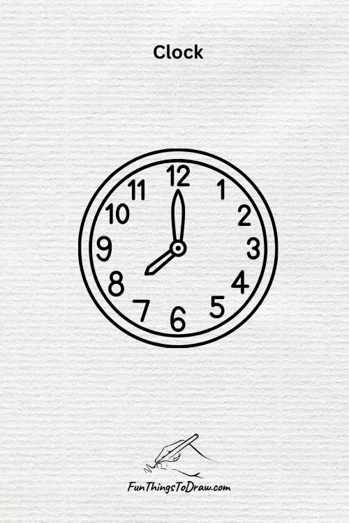 Clock drawing (fun things to draw when bored)