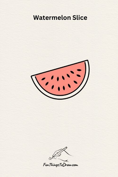 watermelon slice drawing