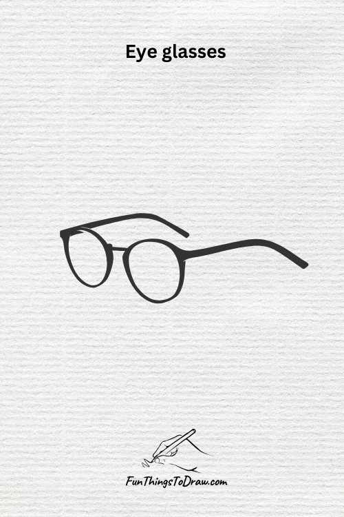 Eye glasses drawing