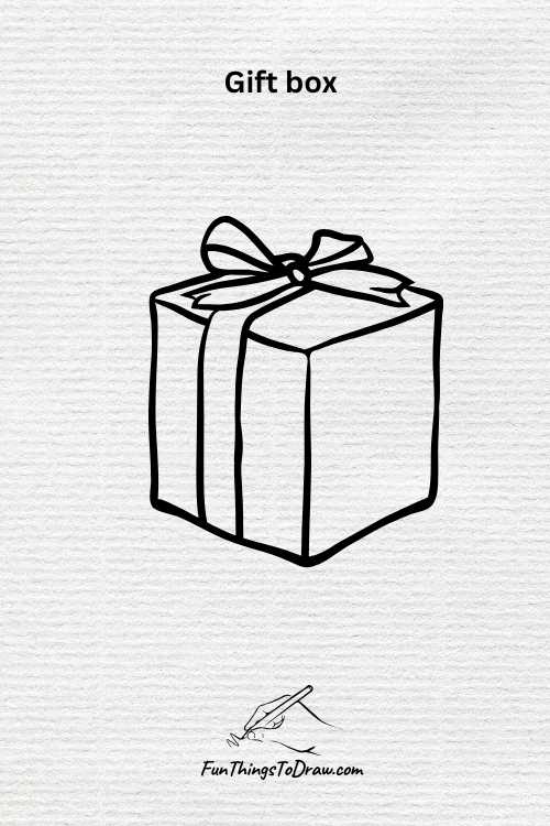 Gift box drawing