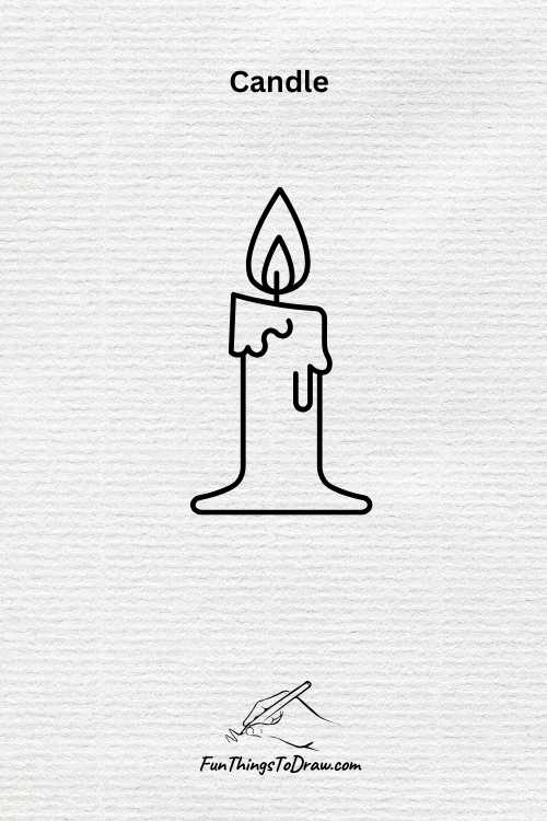 Candle drawing (fun things to draw when bored)