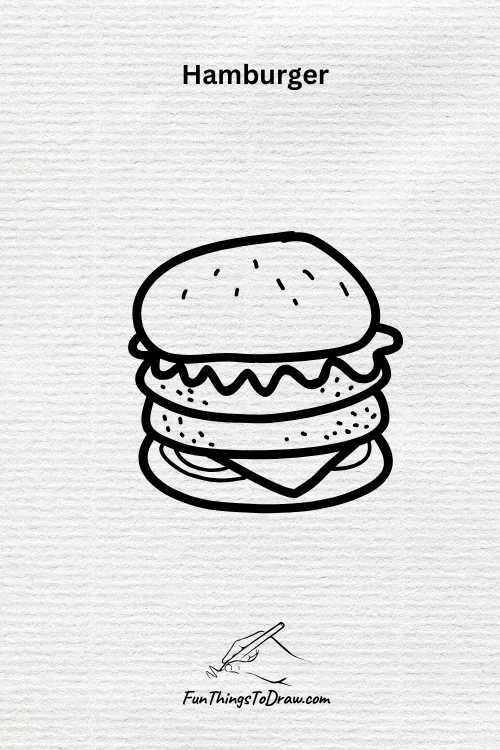 Hamburger drawing (fun things to draw when bored)