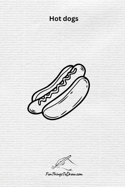 Hot dogs drawing