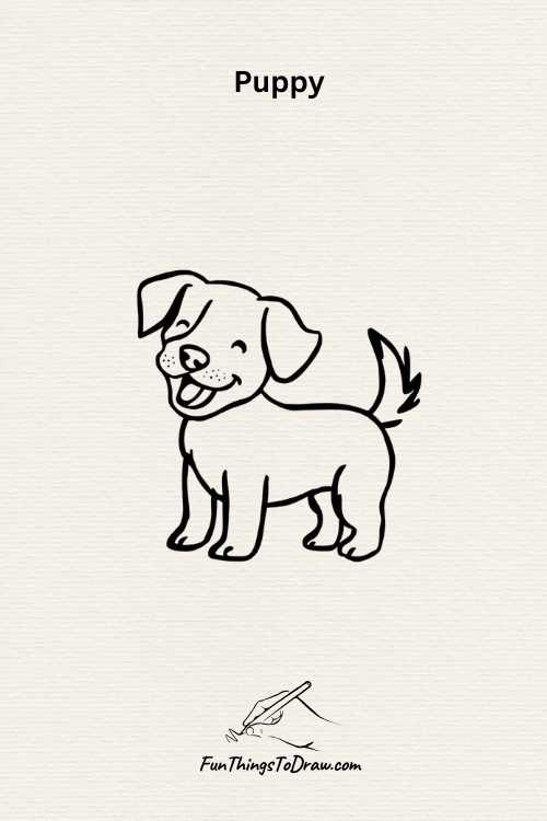 cute puppy drawing