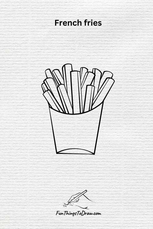 French fries drawing