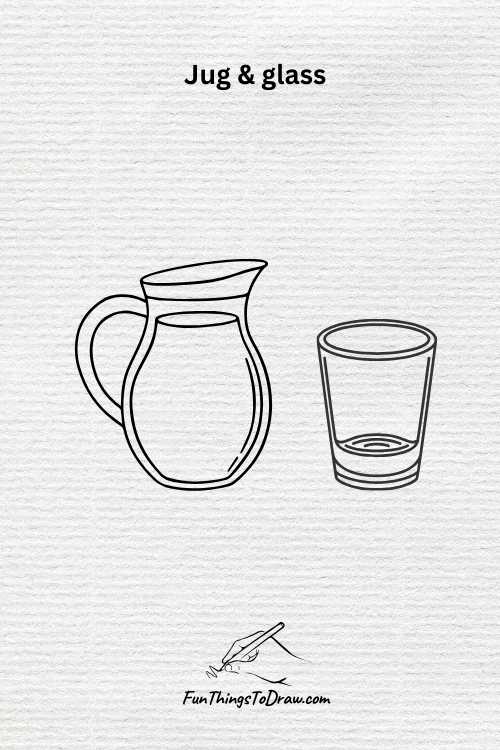 Judge & glass drawing
