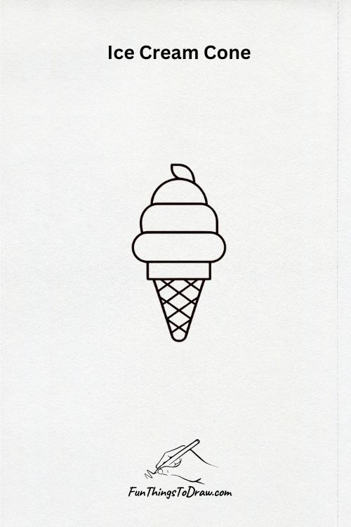 ice cream cone drawing