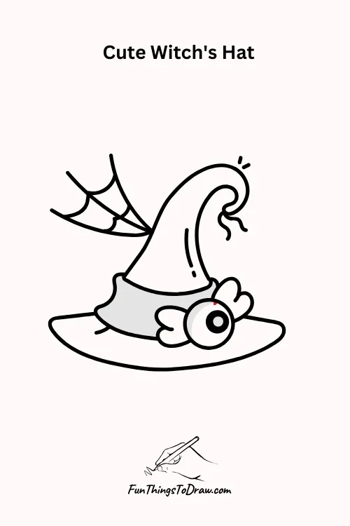 Cute Witch Hat Halloween Drawing