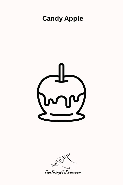Candy Apple Halloween Drawing