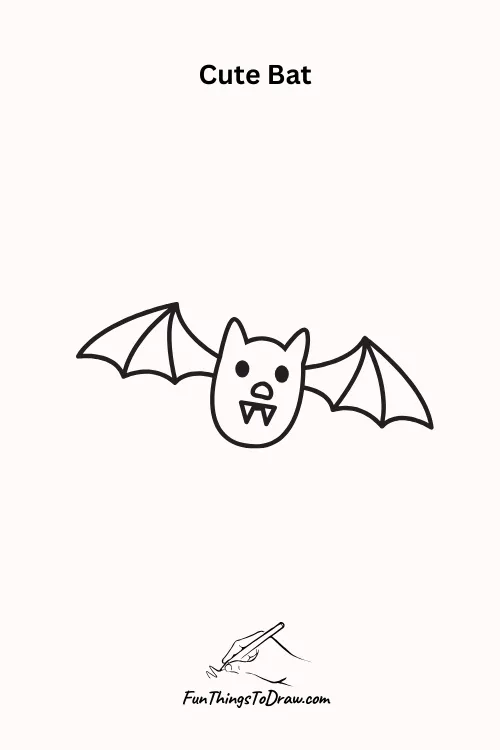 Cute Bat Halloween Drawing