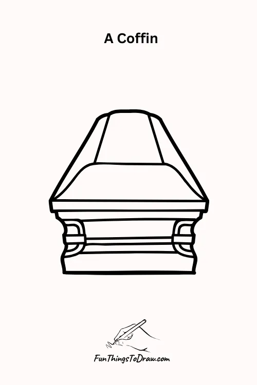 A Coffin Halloween Drawing