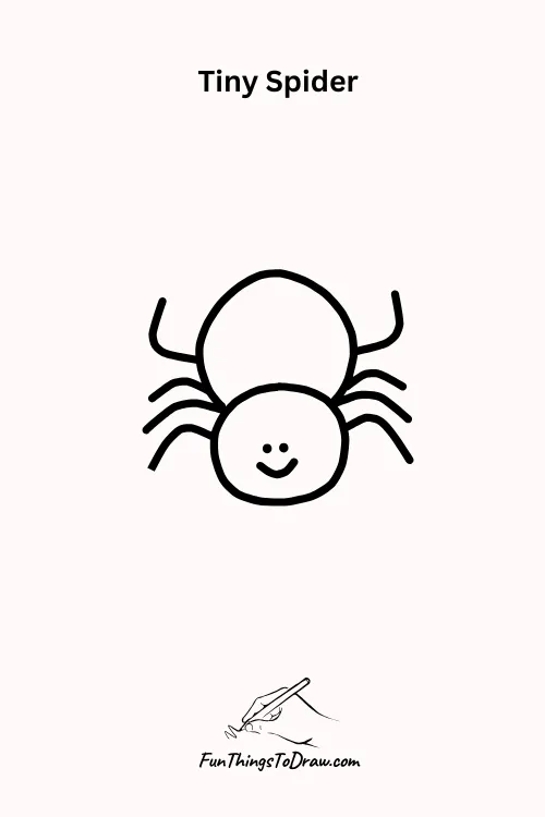 Tiny Spider Halloween Drawing