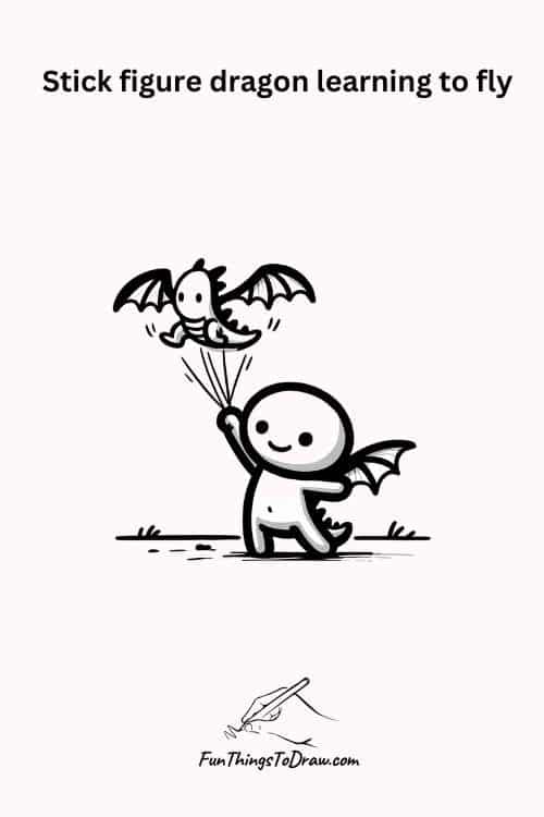 Dragon trying to fly