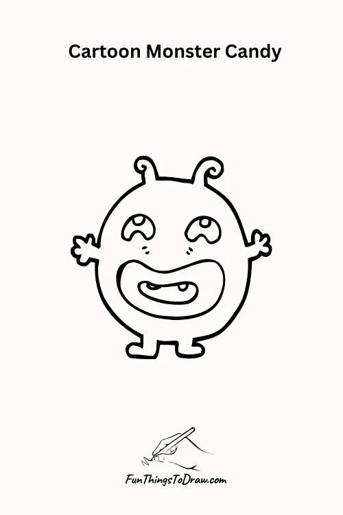 Carotoon Monster Candy Halloween Drawing