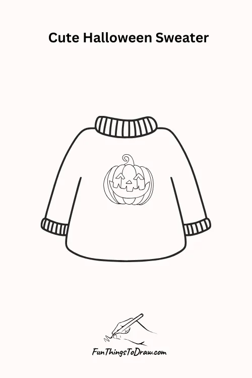 Cute Halloween Sweater Halloween Drawing
